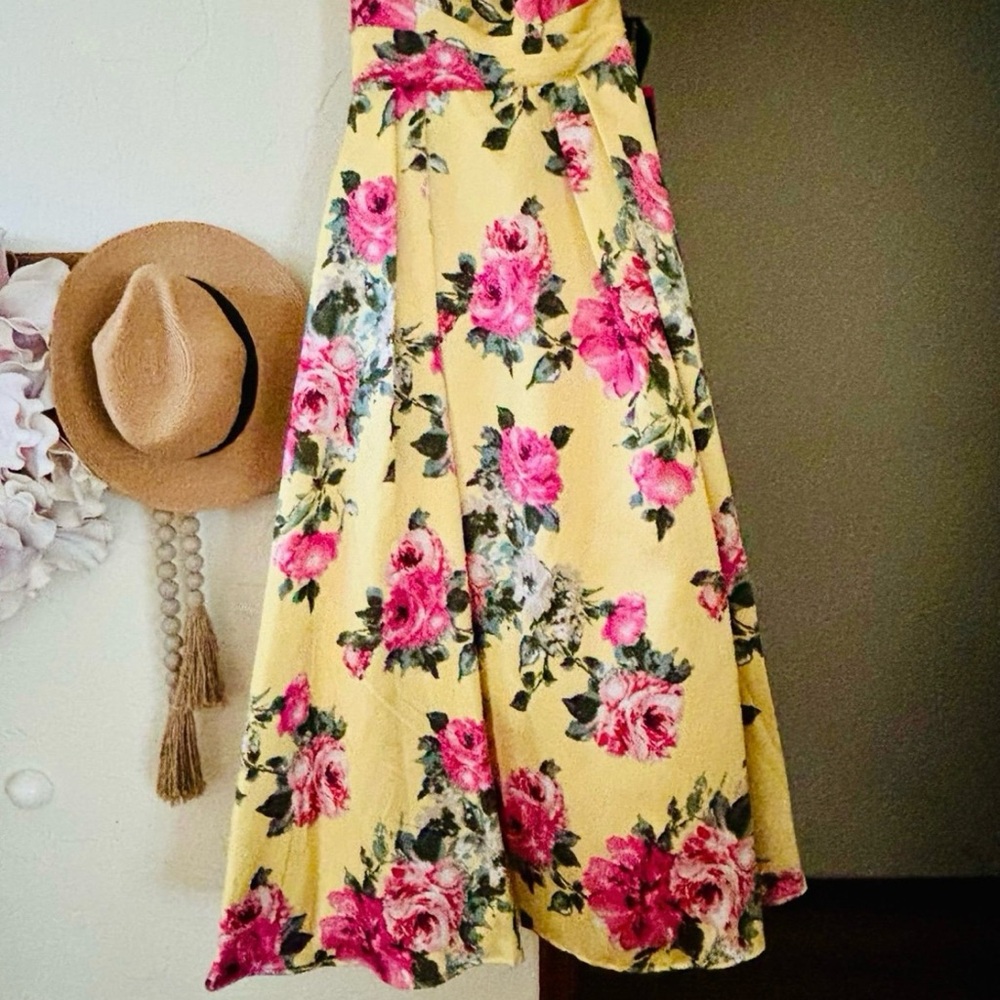 Floral Yellow and Pink Formal